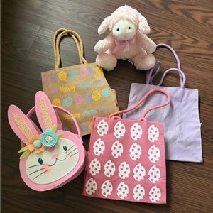 Pink and Purple Kids Easter Tote Set